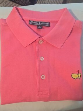 VTG Masters Collection Tournament Polo Golf Shirt Mens Sz L Pink- Pristine Cond.